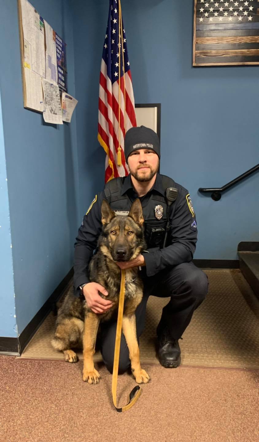 Officer Fortier and his K-9 partner Fran